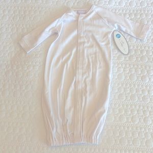 NWT Lullaby Set White Footless Onesie with Snaps Size 0-3 Months